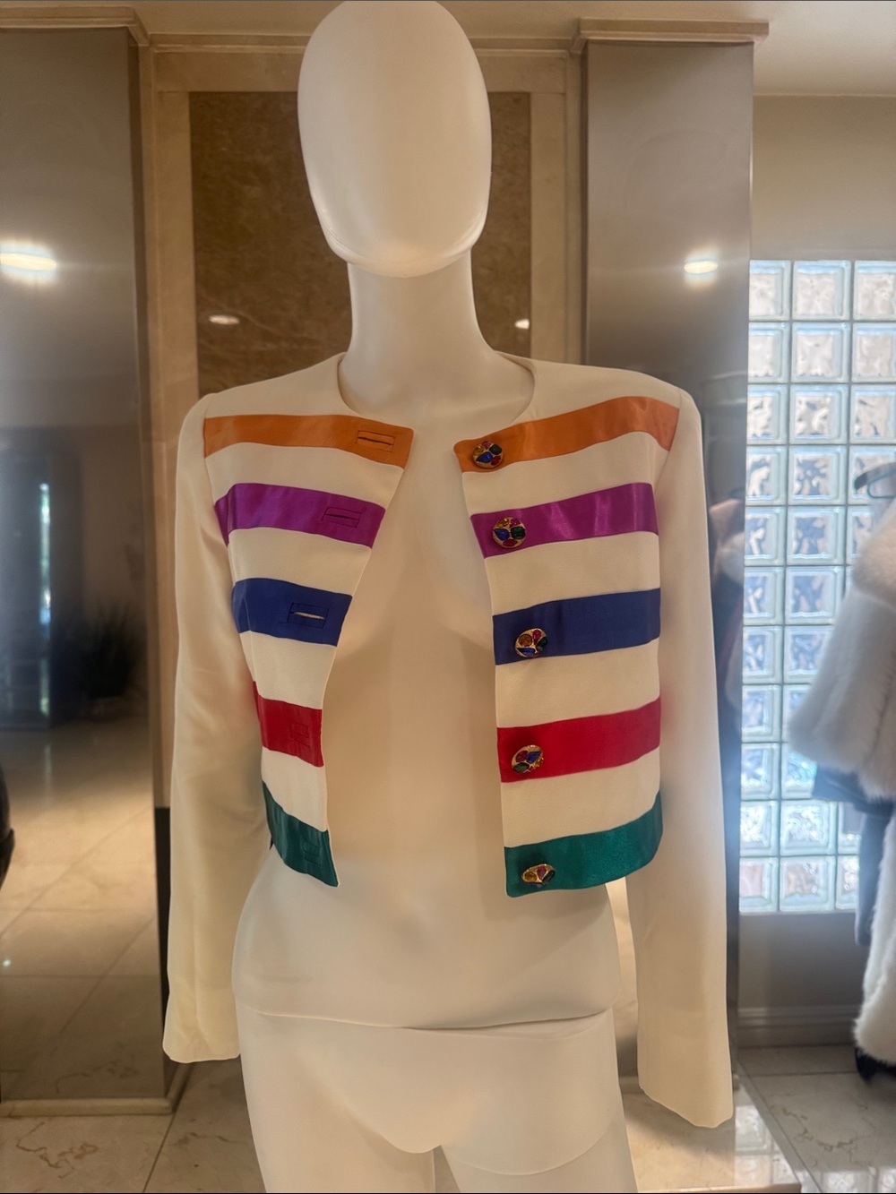 Sandra Ow Wing N R 1 Vintage Crop Jewel Jacket